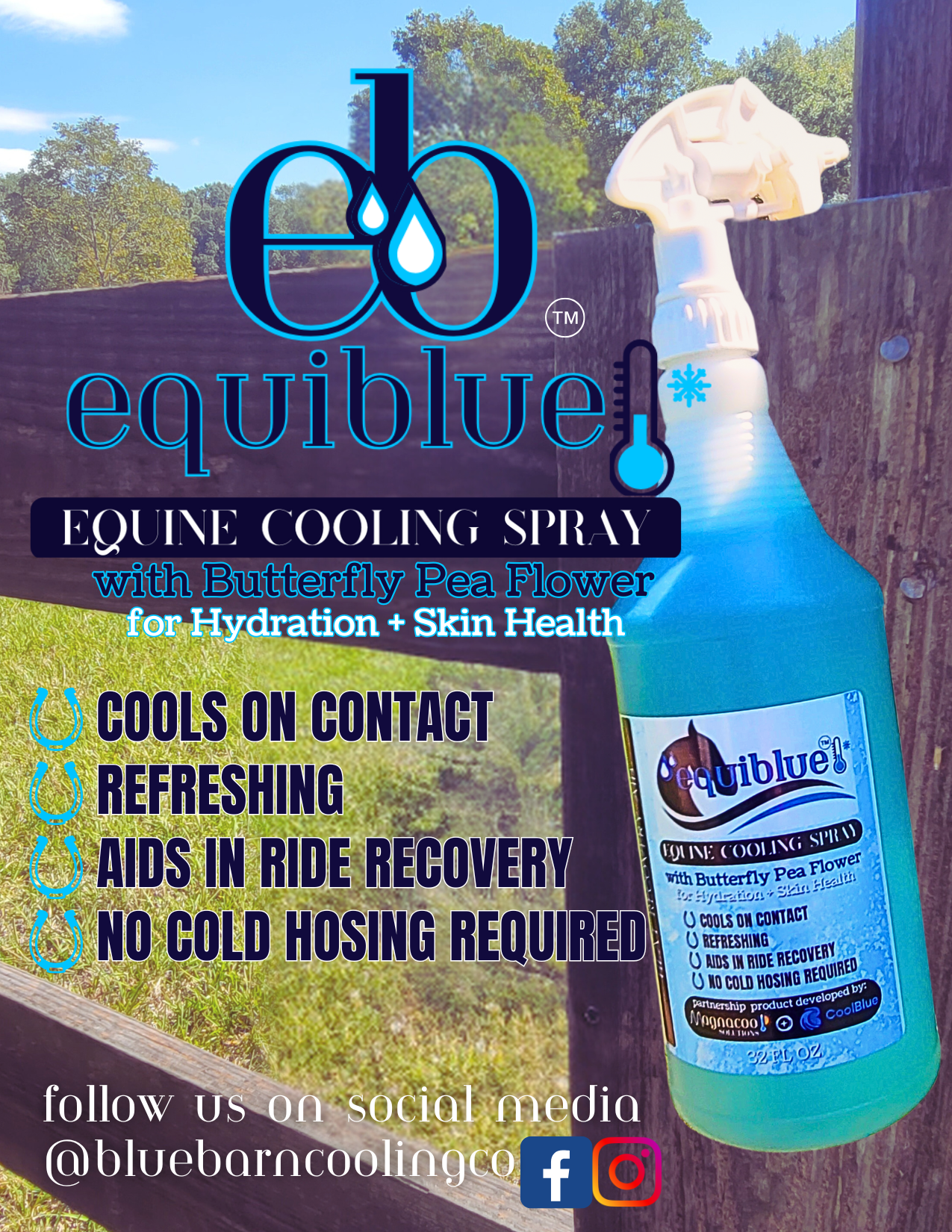 EquiBlue Equine Cooling Spray 8 oz